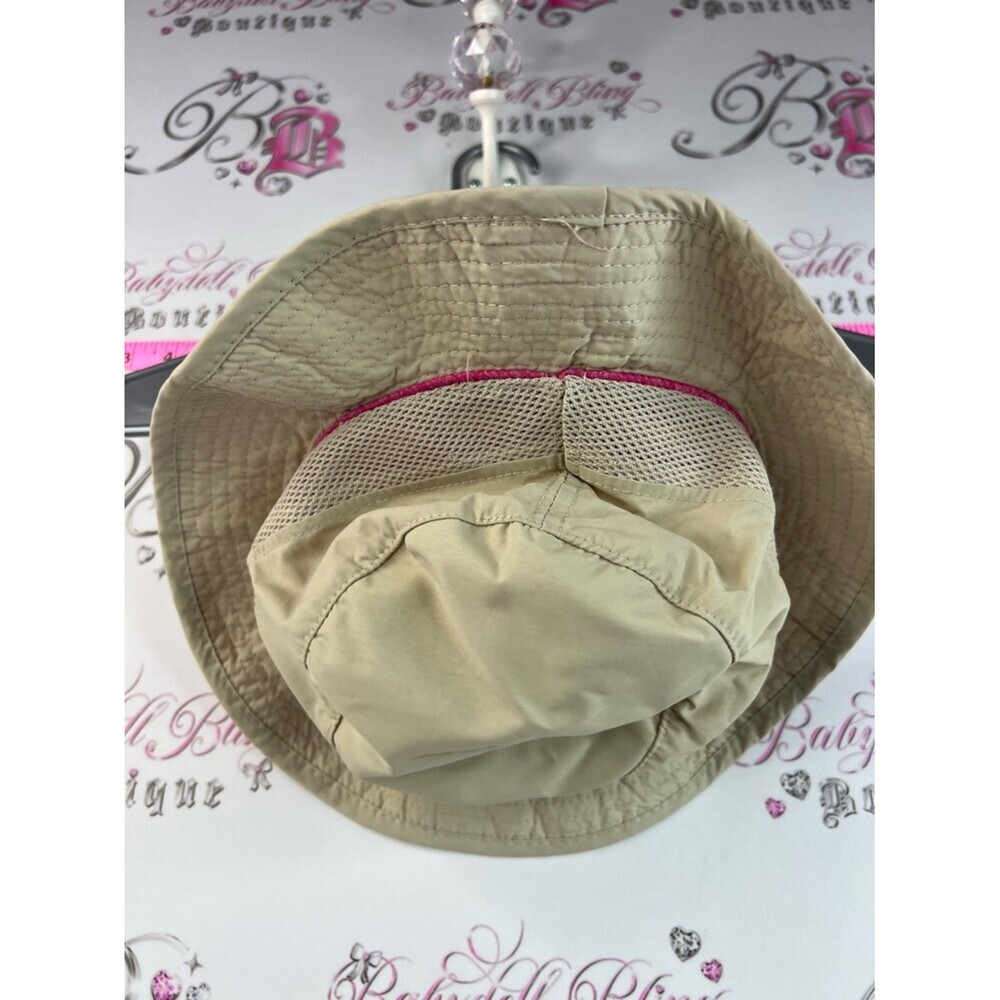 Panama Jack hat outdoor bucket fisherman Beige Bucket Hat with Pink Accent